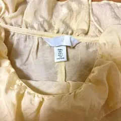 (新品 未着用)【H&M】フリルノースリーブ イエロー