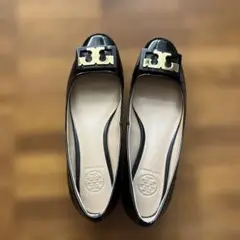 値下げTory Burch ブラック フラットシューズ レインシューズ