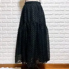 美品 Arpege story サイズ2 ロングスカート 黒