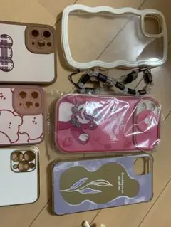 iPhoneケースセット クマ柄・宇宙飛行士IPHONE11promax