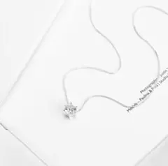 ☆美品☆ ジルコニア 一粒 ネックレス ベネチアン