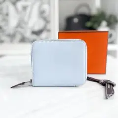 美品☆ エルメス アザップコンパクト シルクイン ブルーブリュム Y刻印