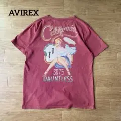 AVIREX ピンナップガール California Tシャツ バーガンディ