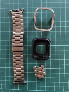 アップルウォッチ40ミリ用　ケース、ベルトセット　シルバー
