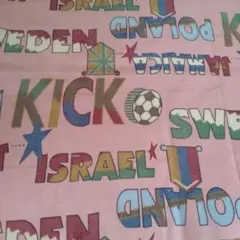 サッカー国名プリント綿生地