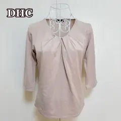 ●DHC タック七分袖カットソー（M）シンプル　コットン　大人カジュアル