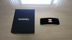 ☆CHANEL シャネル バレッタ CCマーク ベロア ブラック 未使用☆