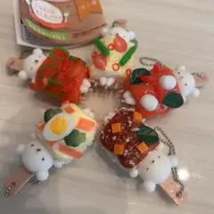 くまさんのくるくるパスタボールチェーンマスコット