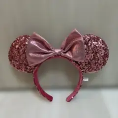 【即日発送】ディズニー カチューシャ スパンコール ピンク