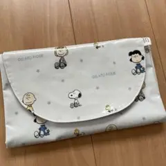 ジェラートピケ スヌーピー おむつ替えマット 青