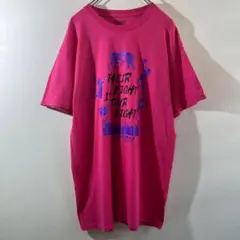 T-133 GILDAN プリント Tシャツ ピンク L
