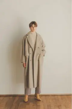 clane ダブルウールロングコート 1 アイボリー