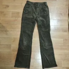ブラウンコーデュロイ フレアパンツ