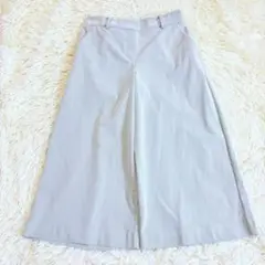 n798 美品✨セオリーリュクス ミモレ丈ガウチョパンツ S ストライプ 綺麗め