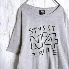 【入手困難】ステューシー STUSSY グレー 刺繍 Tシャツ #199