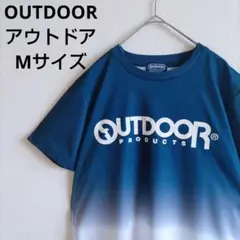 OUTDOOR　アウトドア　Tシャツ 　半袖　ロゴ　マルチカラー　カラフル　M