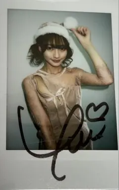 流川夕　直筆サイン入りチェキ　チェキ　コスプレ　サンタ