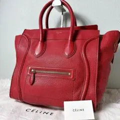 美品✨CELINE セリーヌ ラゲージ ミニショッパー ハンドバッグ レッド