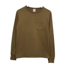 DENIME ドゥニーム　長袖Tシャツ　ロンT 胸ポケット付き　日本製　ベージュ