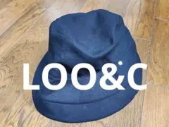 美品　LOO&C 黒の帽子　遮光100% UVカット99.9% つば広