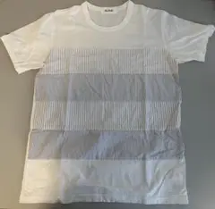 ALOYE ホワイト ストライプ Tシャツ