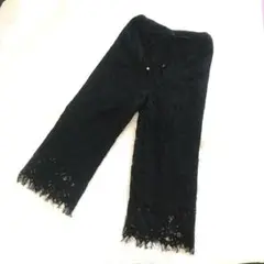 レディース ガウチョパンツ レースパンツ ワイドパンツ