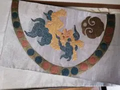 狛犬 銀 刺繍 帯 白金