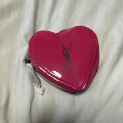 【新品未使用】YSL ハート型ポーチ ピンク