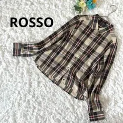 Rosso アーバンリサーチロッソ　チェックシャツ　キュプラ　シルク　日本製