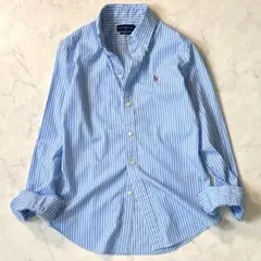 ラルフローレン ブルーストライプ 長袖シャツ ポニー刺繡 ボタンダウン rt2