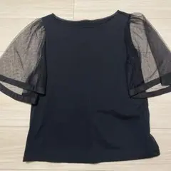 simplicite チュールドットTシャツ　黒　B.C STOCK ベーセー