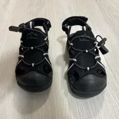 20cm 子供　サンダル　黒　マジックテープ