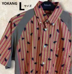美品　yokang ヨーカン　 Mサイズ　I24 かりゆしシャツ　ぽろゆし 2025年最新】ヨーカン かりゆしの人気アイテム - メルカリ