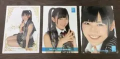 渡辺麻友 AKB48 2011 メッセージ入り 箔押し 含む トレカ 3枚セット