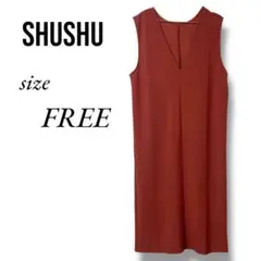 【SHUSHU】 新品タグ付‼️ゆったりノースリーブ ロングワンピース FREE