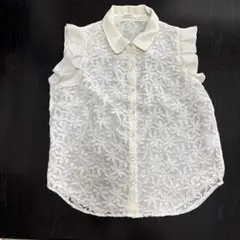 RAY CASSIN フリル付きレースシャツ