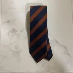 ネイビーオレンジストライプネクタイ