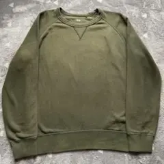 希少 UNIQLO ユニクロ スウェット トレーナー グリーン フェード 古着