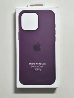 【新品】純正 iPhone 16 Pro Max シリコンケース・プラム②