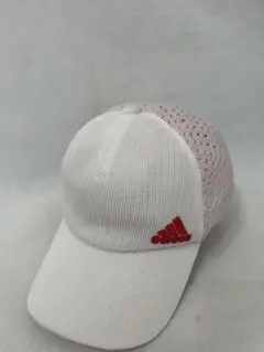 【adidas GOLF】メッシュバックキャップ ホワイト/レッド