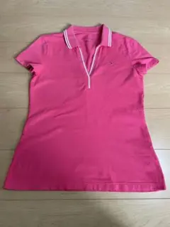 TOMMY HILFIGER ピンクポロシャツ Mサイズ
