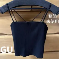 新品未使用　GU ジーユー　ナローストラップキャミソール　ブラック　Lサイズ