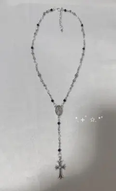 ハンドメイドアクセサリー ビーズネックレス フェアリーグランジ y2k ロザリオ
