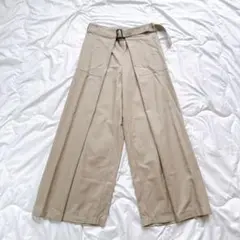 美品✨ザ リラクス　THE RERACS ワンタック　ワイドパンツ　ベージュ　M