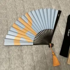 HUBLOT 扇子 青オレンジ