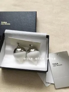 新品未使用 TOGA Dip earrings silver ホワイト
