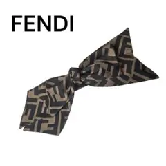 FENDI フェンディ　バレッタ　リボン FENDI フェンディ ブラウンツイル ヘアクリップ バレッタ リボン