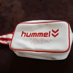 ⚠️訳あり　hummel シューズケース ホワイト/レッド