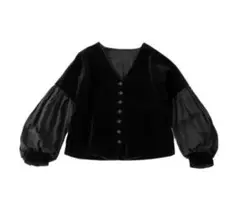 nest robe コットンベルベットサーバンドジャケット
