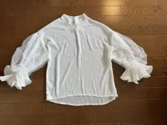 袖シフォンブラウス(M)